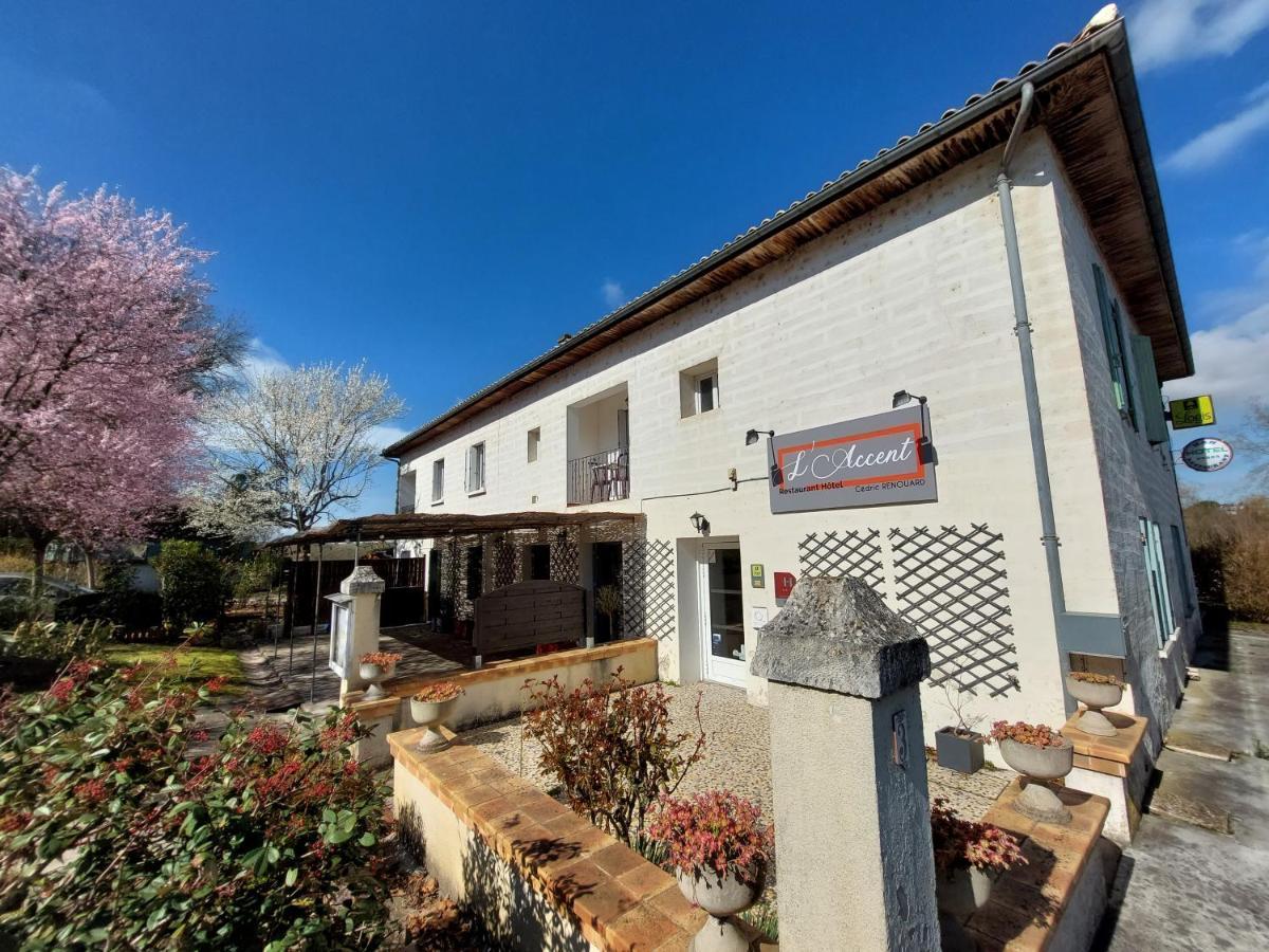 L'Accent - Hotel 2 Etoiles Et Restaurant - Logis Hotels Astaffort Exterior photo